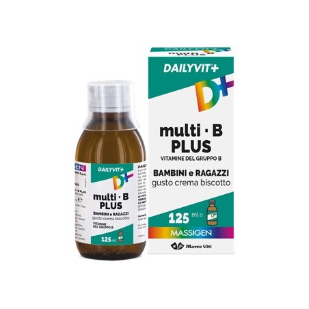 Marco Viti Farmaceutici Dailyvit+ Multi B Plus Vitamine Del Gruppo B Per Bambini E Ragazzi Gusto Crema Biscotto 125 Ml - Vita...