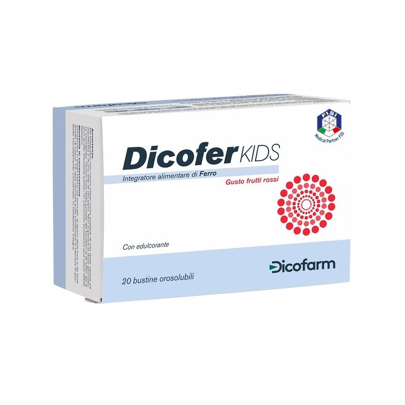 Dicofarm Dicofer Kids 20 Bustine Orosolubili - Vitamine e sali minerali - 939065203 - Dicofarm - € 15,80