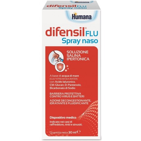 Humana Italia Difensil Flu Spray Naso 30 Ml - Soluzioni Ipertoniche - 947101224 - Humana - € 13,99