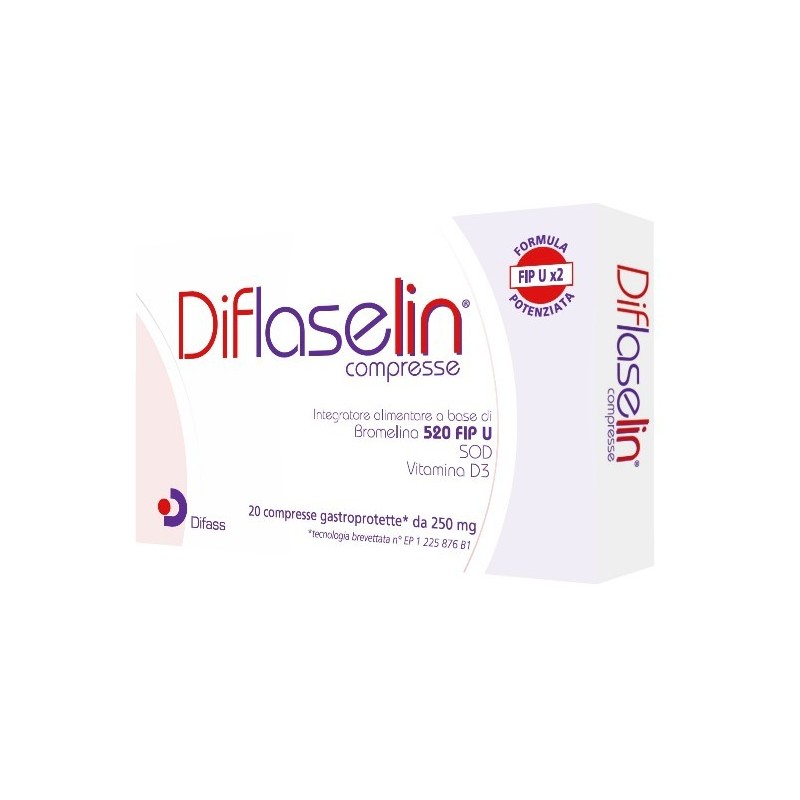 Difass International Diflaselin 20 Compresse Gastroprotette 250 Mg - Integratori drenanti e pancia piatta - 981471853 - Difas...