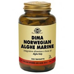 Solgar Dima Norwegian Alghe Marine Per La Tiroide 250 Tavolette - Integratori per dimagrire ed accelerare metabolismo - 90933...
