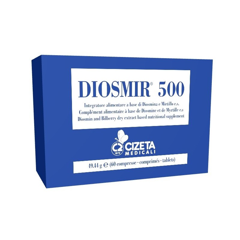 Diosmir 500 Integratore per Gambe Pesanti 60 Compresse - Circolazione e pressione sanguigna - 982667659 - Cizeta Medicali - €...