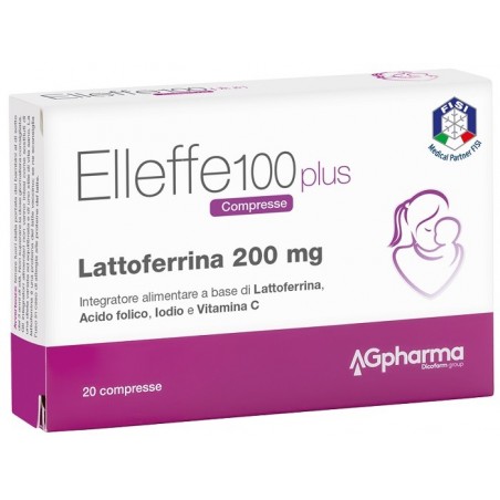 AG Pharma Elleffe 100 Plus Lattoferrina 200mg - 20 Compresse - Integratori di lattoferrina - 931005957 - Ag Pharma - € 19,85