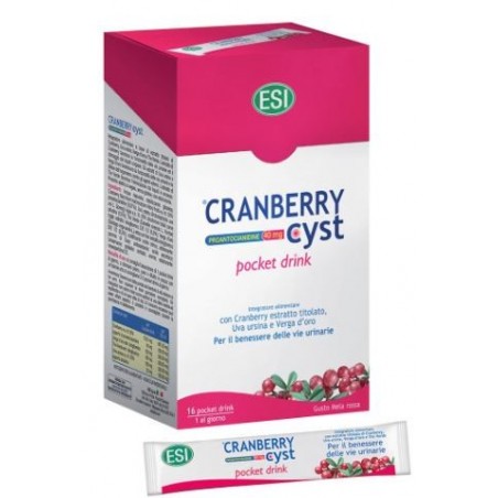 Esi Cranberry Cyst Pocket Drink 16 Bustine - Integratori per cistite - 927167179 - Esi - € 12,40