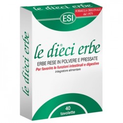 Esi Le Dieci Erbe Integratore Per Funzioni Digestive 40 Tavolette - Integratori per regolarità intestinale e stitichezza - 90...