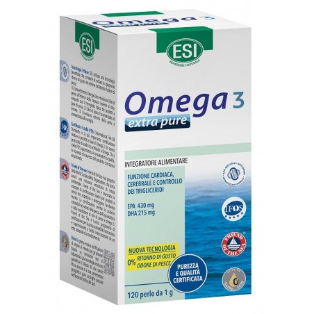 Esi Omega 3 Extra Pure 120 Perle - Integratori per il cuore e colesterolo - 981513068 - Esi - € 37,01