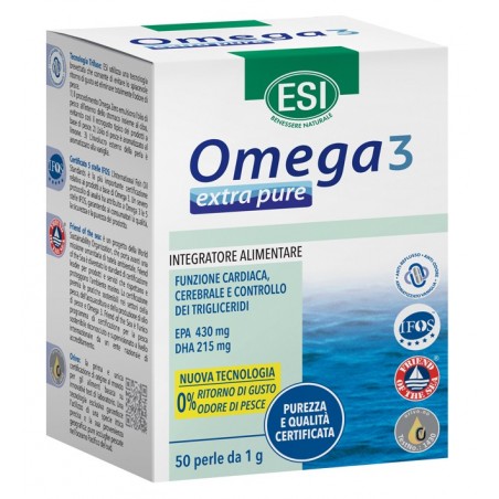 Esi Omega 3 Extra Pure Per Il Sistema Cardiocircolatorio 50 Perle - Integratori di Omega-3 - 982178269 - Esi - € 19,05