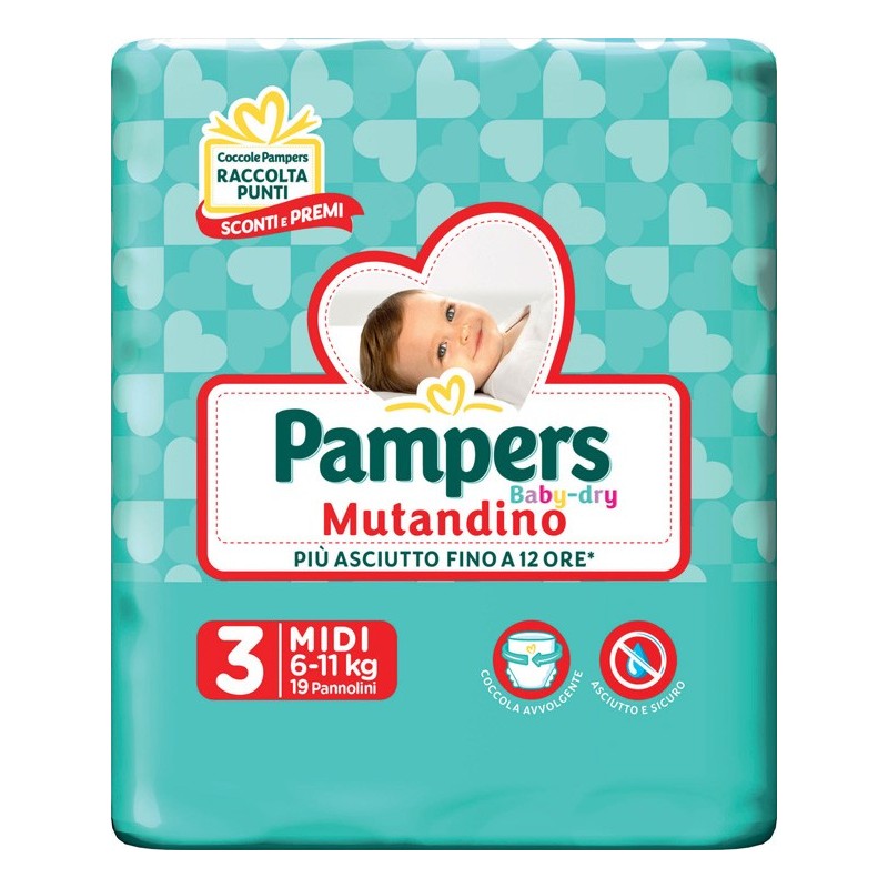 Pampers Baby Dry Mutandino - 3 - 19 Pezzi - Pannolini - 975026333 - Pampers - € 6,90