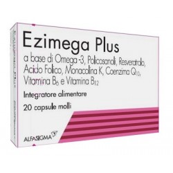 Enzimega Plus Supporto Cardiaco Omega 3 Coenzima Q10 Monacolina K 20 Capsule - Integratori per il cuore e colesterolo - 93330...