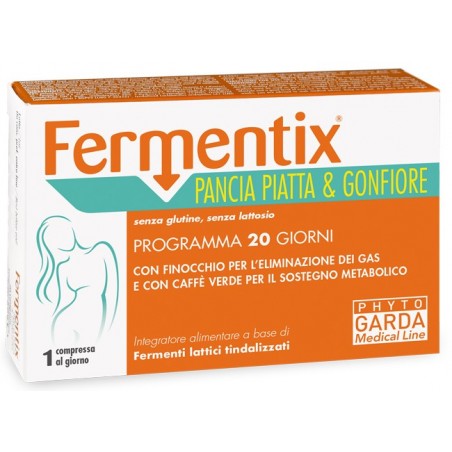 Phyto Garda Fermentix Pancia Piatta E Gonfiore 20 Compresse - Integratori di fermenti lattici - 926229396 - Phyto Garda - € 6,32