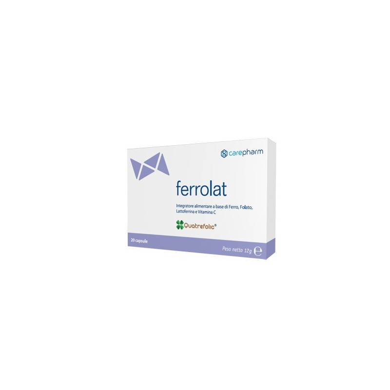 Carepharm Ferrolat Integratore Per Il Sistema Immunitario 20 Capsule - Integratori e alimenti - 921395214 - Carepharm - € 19,36