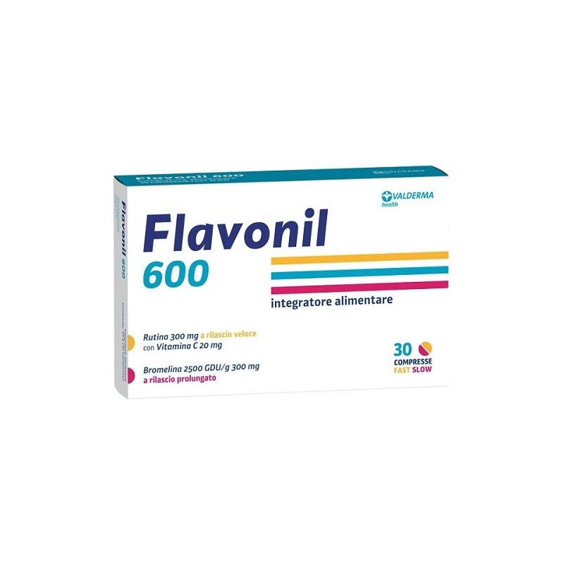 Valderma Flavonil 600 Integratore Per Collagene 30 Compresse - Integratori di Collagene - 947050858 - Valderma - € 20,98