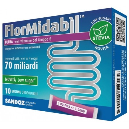 Sandoz Flormidabil Ultra 10 Bustine Con Stevia - Integratori di fermenti lattici - 977703444 - Sandoz - € 9,50