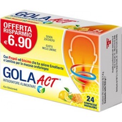 Gola Act Miele Limone Integratore Per la Gola 24 Caramelle - Prodotti fitoterapici per raffreddore, tosse e mal di gola - 974...