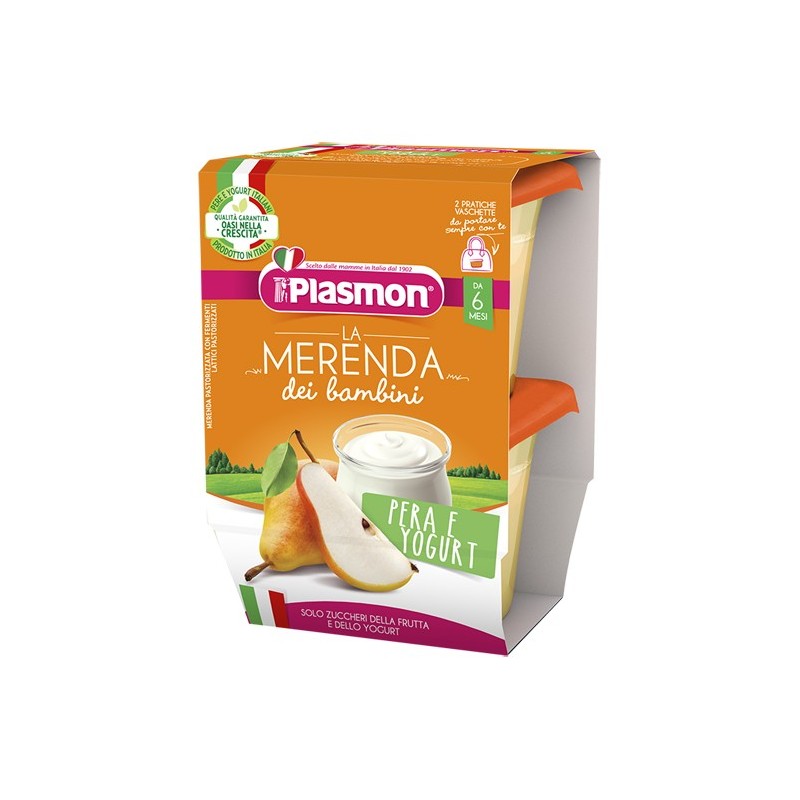 Plasmon La Merenda Dei Bambini Sapori Di Natura Pera Yogurt Asettico 2 X 120 G - Biscotti e merende per bambini - 942862855 -...