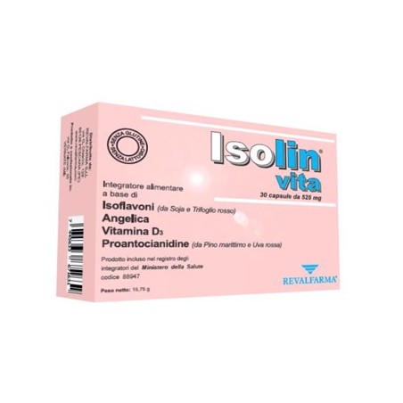 Revalfarma Isolin Vita 30 Capsule - Integratori per ciclo mestruale e menopausa - 971484290 - Revalfarma - € 16,59