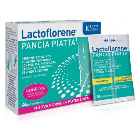 Lactoflorene Pancia Piatta 10 Bustine - Integratori di fermenti lattici - 932744562 - Lactoflorene - € 9,42
