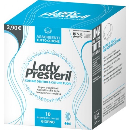 Corman Lady Presteril Cotone Dentro & Cotone Fuori 10 Assorbenti Con Ali Giorno Promo Lady Presteril - 1 Corman Lady Presteril Cotone Dentro & Cotone Fuori 10 Assorbenti Con Ali Giorno Promo Lady Presteril - 1