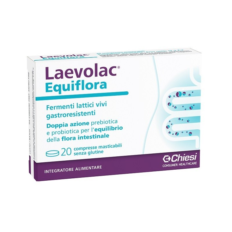 Chiesi Italia Laevolac Equiflora 20 Compresse - Integratori per regolarità intestinale e stitichezza - 978115778 - Laevolac -...