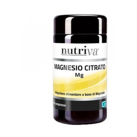 Nutriva Magnesio Citrato per Benessere Quotidiano 50 Compresse - Integratori per mal di testa ed emicrania - 939928317 - Nutr...