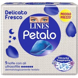 Fater Lines Petalo Blu Assorbente Notte 9 Pezzi - Assorbenti - 978847123 - Fater - € 2,76