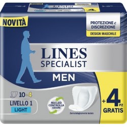 Fater Pannoloni Lines Specialist Men Livello 1 14 Pezzi - Prodotti per incontinenza - 975430137 - Fater - € 4,74