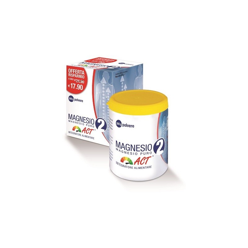 Act Magnesio Puro 2 Per Funzione Muscolare e Sistema Nervoso 300 G Linea Act - 1