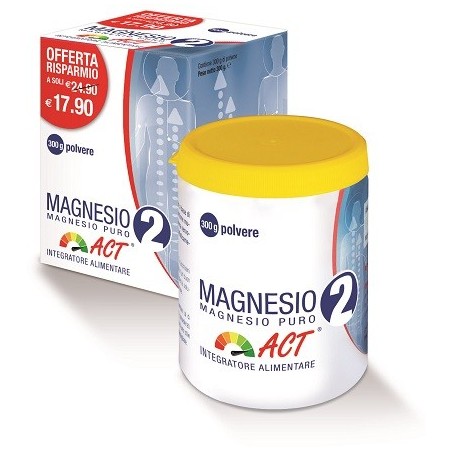 Act Magnesio Puro 2 Per Funzione Muscolare e Sistema Nervoso 300 G - Integratori per sistema nervoso - 927227025 - Linea Act ...