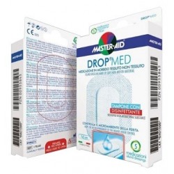 Pietrasanta Pharma Medicazione Compressa Autoadesiva Dermoattiva Ipoallergenica Aerata Master-aid Drop Med 10x12 5 Pezzi - Me...