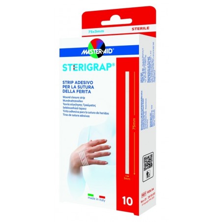 Pietrasanta Pharma Master-aid Sterigrap Strip Adesivo Sutura Ferite 75x3 Mm 10 Pezzi - Medicazioni - 982593547 - Pietrasanta ...