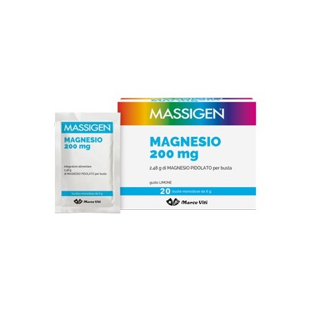 Marco Viti Farmaceutici Massigen Magnesio 20 Bustine Massigen - 1 Marco Viti Farmaceutici Massigen Magnesio 20 Bustine Massigen - 1