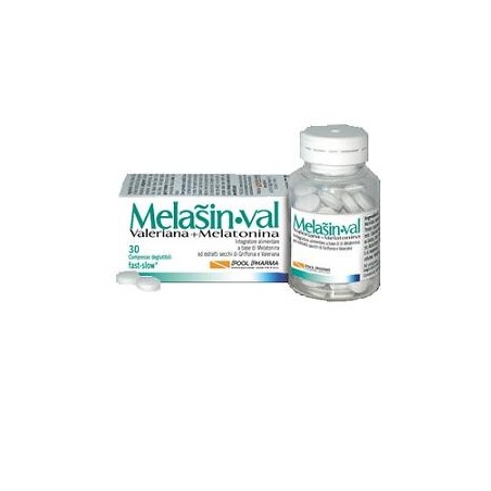 Pool Pharma Melasin Val 1 Mg 30 Compresse 220 Mg - Integratori per umore, anti stress e sonno - 933541892 - Pool Pharma - € 6,82