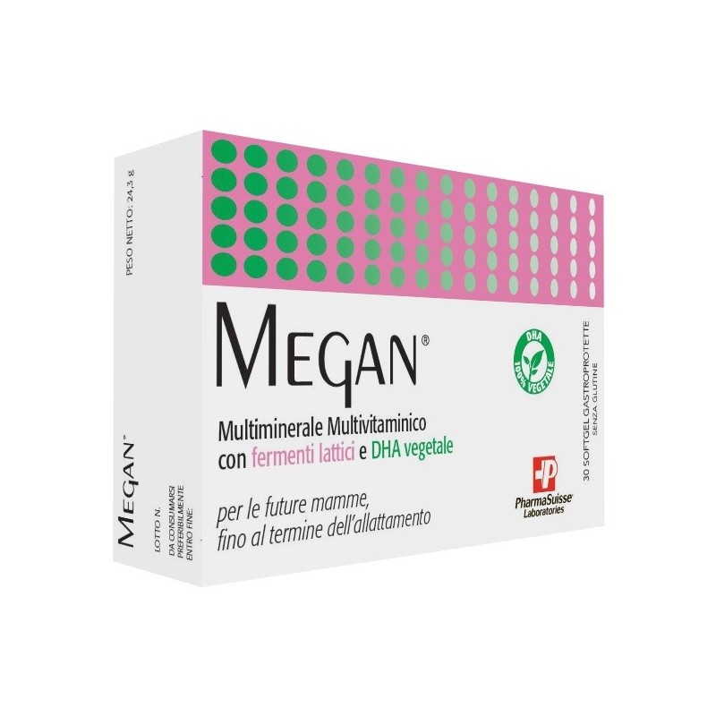 Pharmasuisse Laboratories Megan 30 Softgel - Integratori prenatali e postnatali - 975023502 - Pharmasuisse Laboratories - € 2...