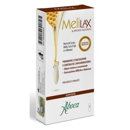 Aboca Melilax 12 Supposte - Farmaci per stitichezza e lassativi - 979848064 - Aboca - € 10,27