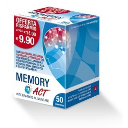 Memory Act Integratore Per la Mente 50 Compresse - Integratori per concentrazione e memoria - 975027905 - Linea Act - € 5,67