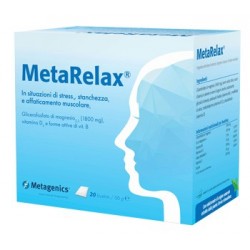 MetaRelax Integratore Per Stress Stanchezza e Affaticamento 20 Bustine - Integratori per umore, anti stress e sonno - 9710642...