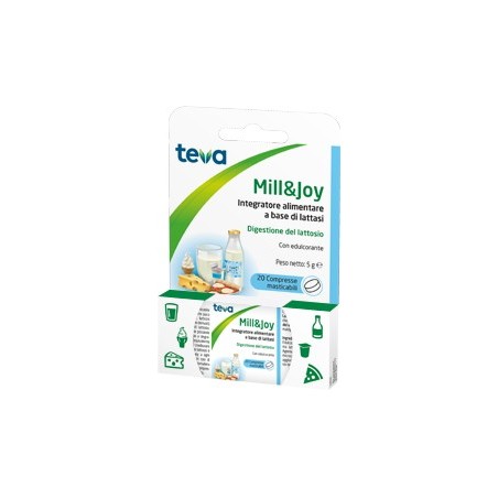 Teva Italia Mill&joy Teva 20 Compresse Masticabili - Integratori per apparato digerente - 973076235 - Teva Italia - € 6,38