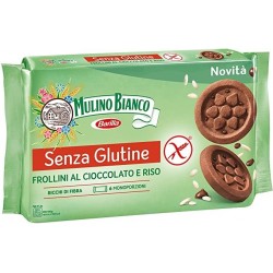 Barilla G. E R. Fratelli Mulino Bianco Senza Glutine Frollini Al Cioccolato E Riso 6 Monoporzioni Da 41,66 G - Biscotti e mer...