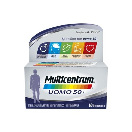 Multicentrum Uomo 50+ Integratore Multivitaminico 60 Compresse - Vitamine e sali minerali - 942006166 - Multicentrum - € 32,72