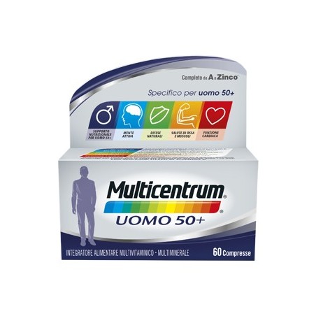 Multicentrum Uomo 50+ Integratore Multivitaminico 60 Compresse Multicentrum - 1 Multicentrum Uomo 50+ Integratore Multivitaminico 60 Compresse Multicentrum - 1