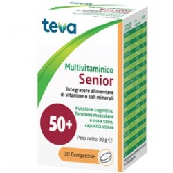 Teva Italia Multivitaminico Senior Teva 30 Compresse 39 G - Vitamine e sali minerali - 927273019 - Teva Italia - € 8,41