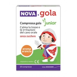 Nova Argentia Nova Gola Junior Arancia 20 Compresse Senza Zucchero - Prodotti fitoterapici per raffreddore, tosse e mal di go...