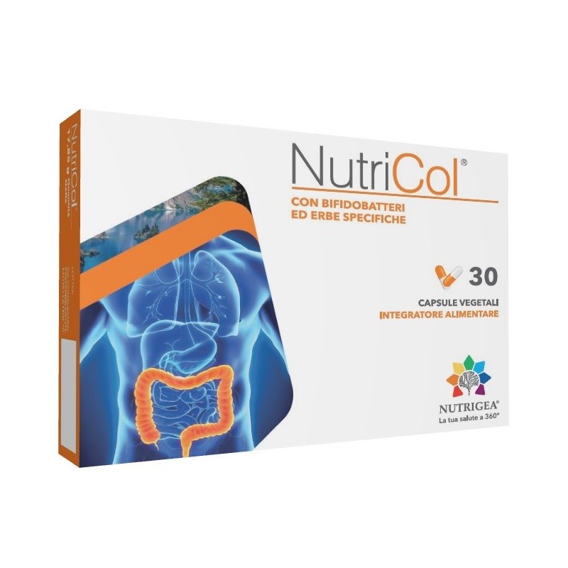 Nutrigea Nutricol 30 Capsule Vegetali - Integratori per regolarità intestinale e stitichezza - 982460521 - Nutrigea - € 11,81