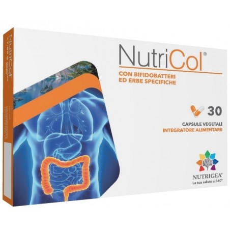 Nutrigea Nutricol 30 Capsule Vegetali - Integratori per regolarità intestinale e stitichezza - 982460521 - Nutrigea - € 11,81
