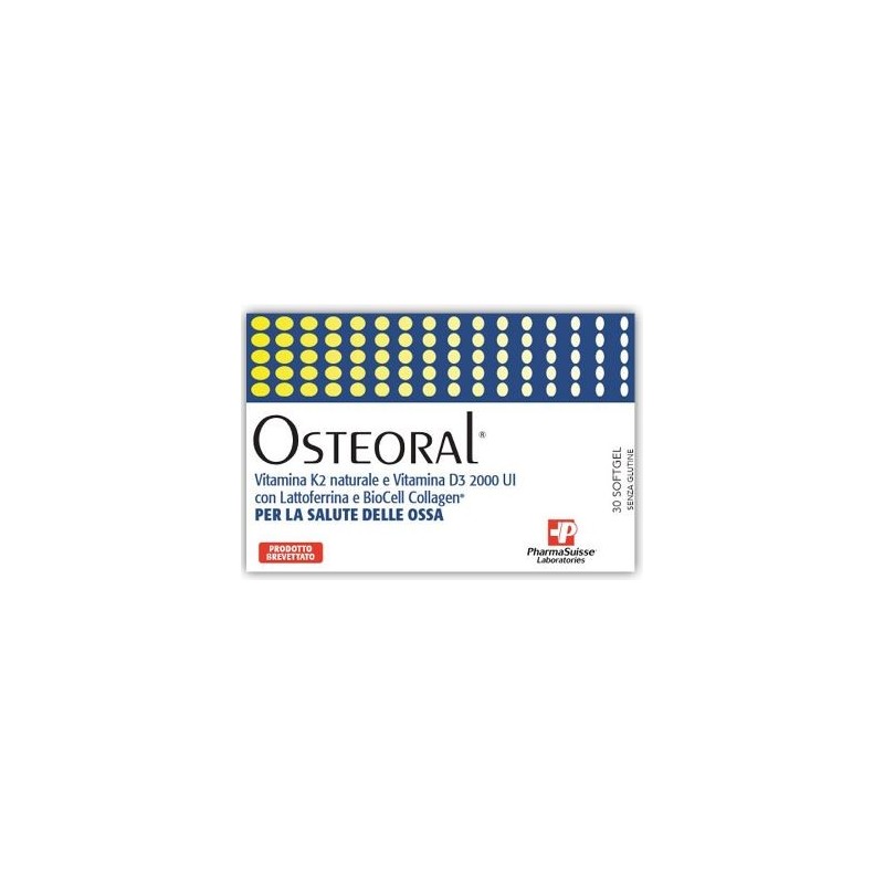 Pharmasuisse Laboratories Osteoral 30 Capsule Molli - Integratori per dolori e infiammazioni - 973291925 - Pharmasuisse Labor...