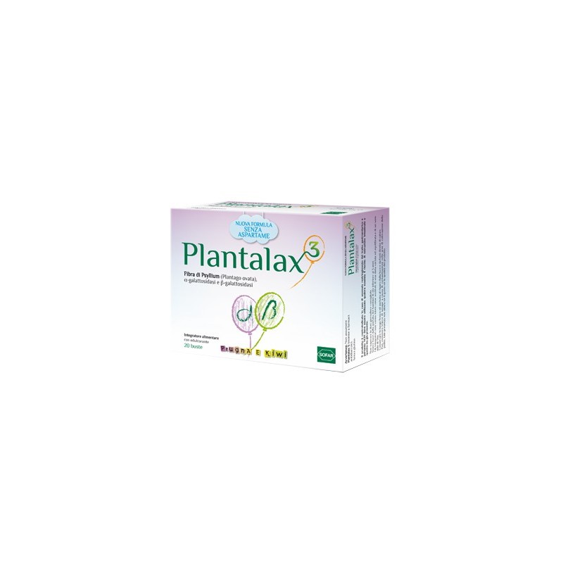 Sofar Plantalax 3 Prugna Kiwi 20 Bustine - Integratori per regolarità intestinale e stitichezza - 925493557 - Sofar - € 9,00