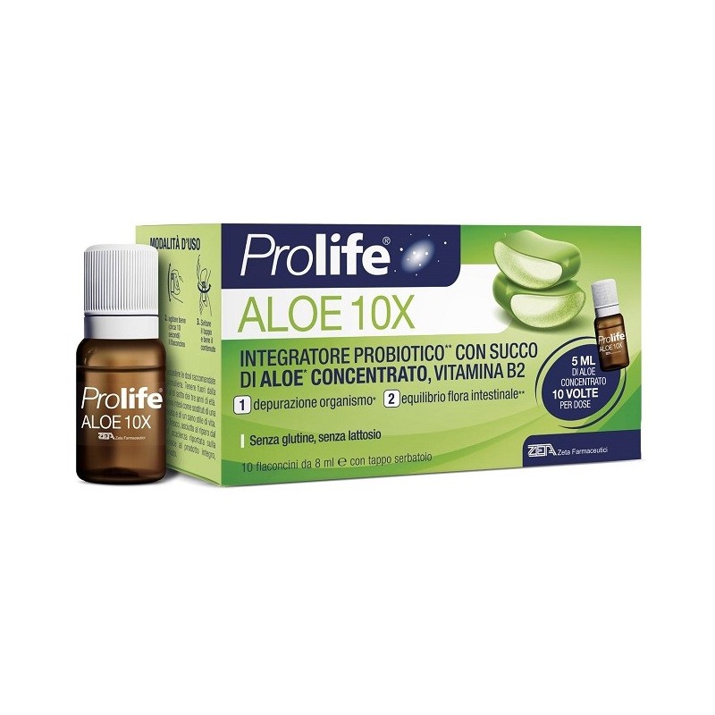 Prolife Aloe Fermenti Lattici 10 Flaconi - Integratori di fermenti lattici - 943806923 - Prolife - € 11,65