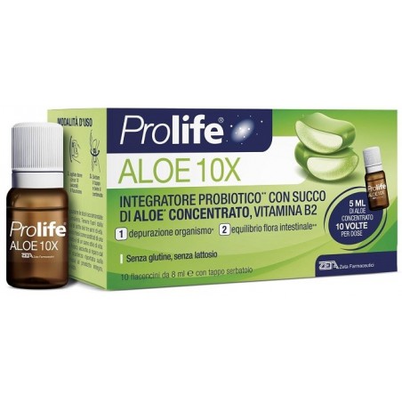 Prolife Aloe Fermenti Lattici 10 Flaconi - Integratori di fermenti lattici - 943806923 - Prolife - € 11,65