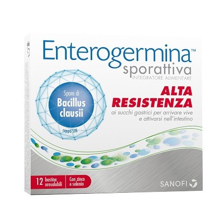 Enterogermina Sporattiva Alta Resistenza 12 Bustine Orodispersibili Enterogermina - 1 Enterogermina Sporattiva Alta Resistenza 12 Bustine Orodispersibili Enterogermina - 1