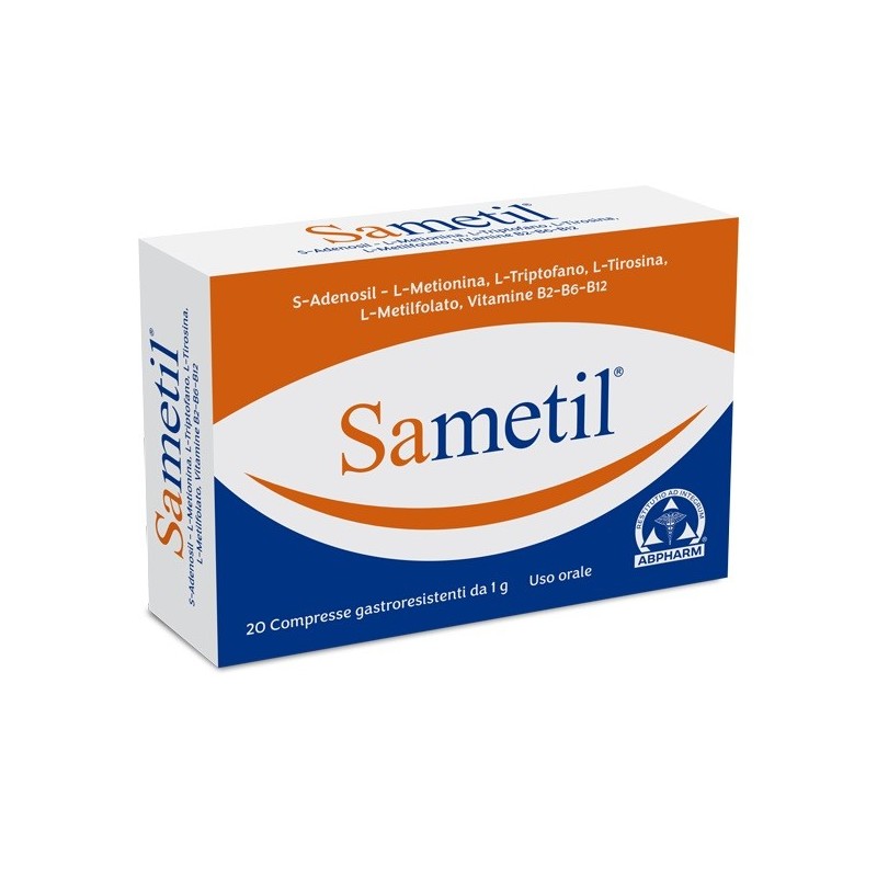 Sametil Integratore per Funzione Psicologica e Stanchezza 20 Compresse - Vitamine e sali minerali - 927106854 - A. B. Pharm -...